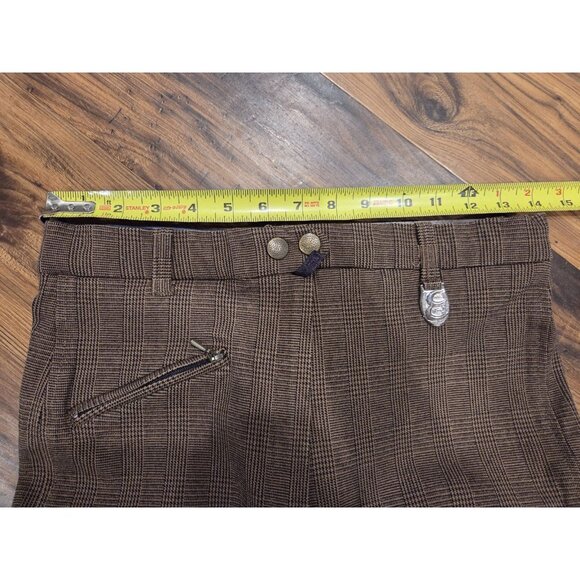 Equilibre Full Seat Riding Breeches Plaid Suede Patch IT 46 US 30 Equestrian - Picture 13 of 13